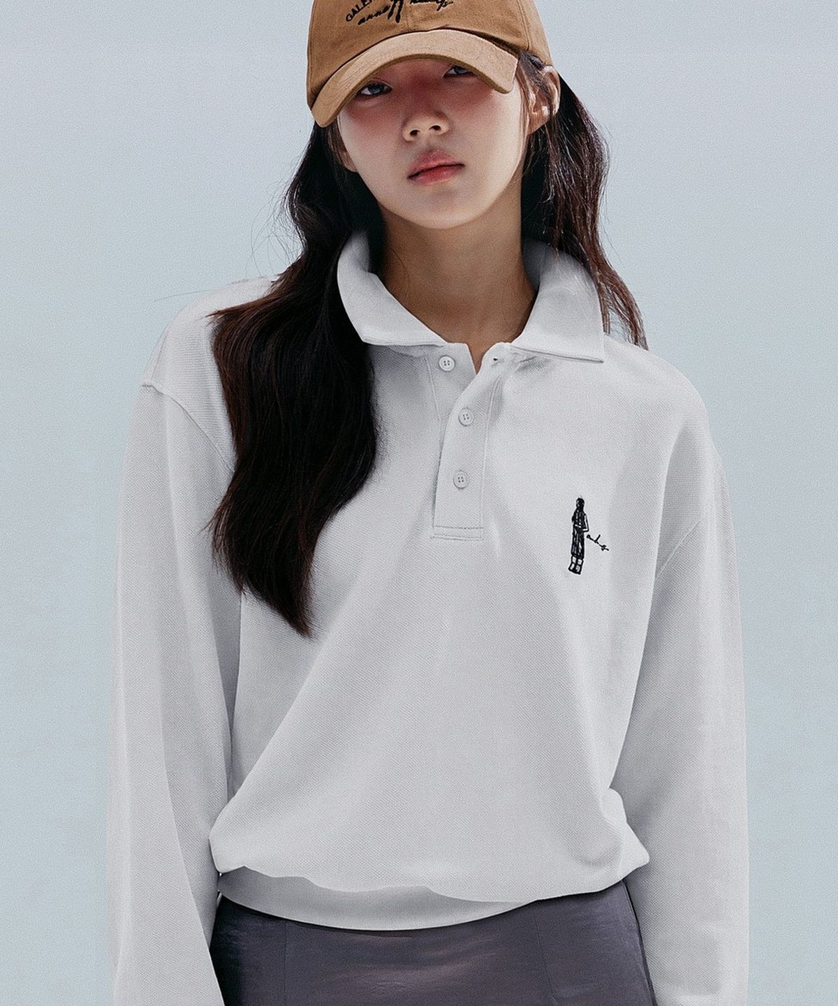 앤하츠(ANNEHEARTS) Color Block PK Sweatshirt_IVORY