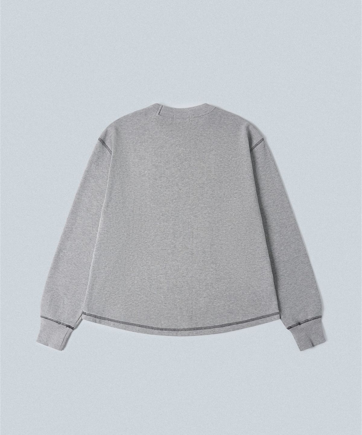 앤하츠(ANNEHEARTS) Waffle Round Hem Tee_GRAY
