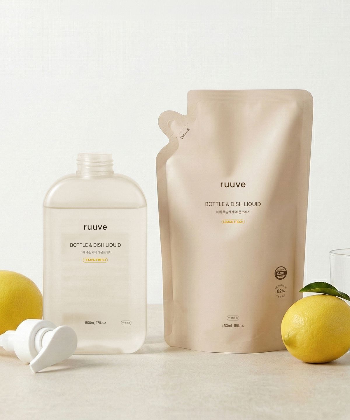 러베(RUUVE) 주방&젖병 세제 리필 450ml