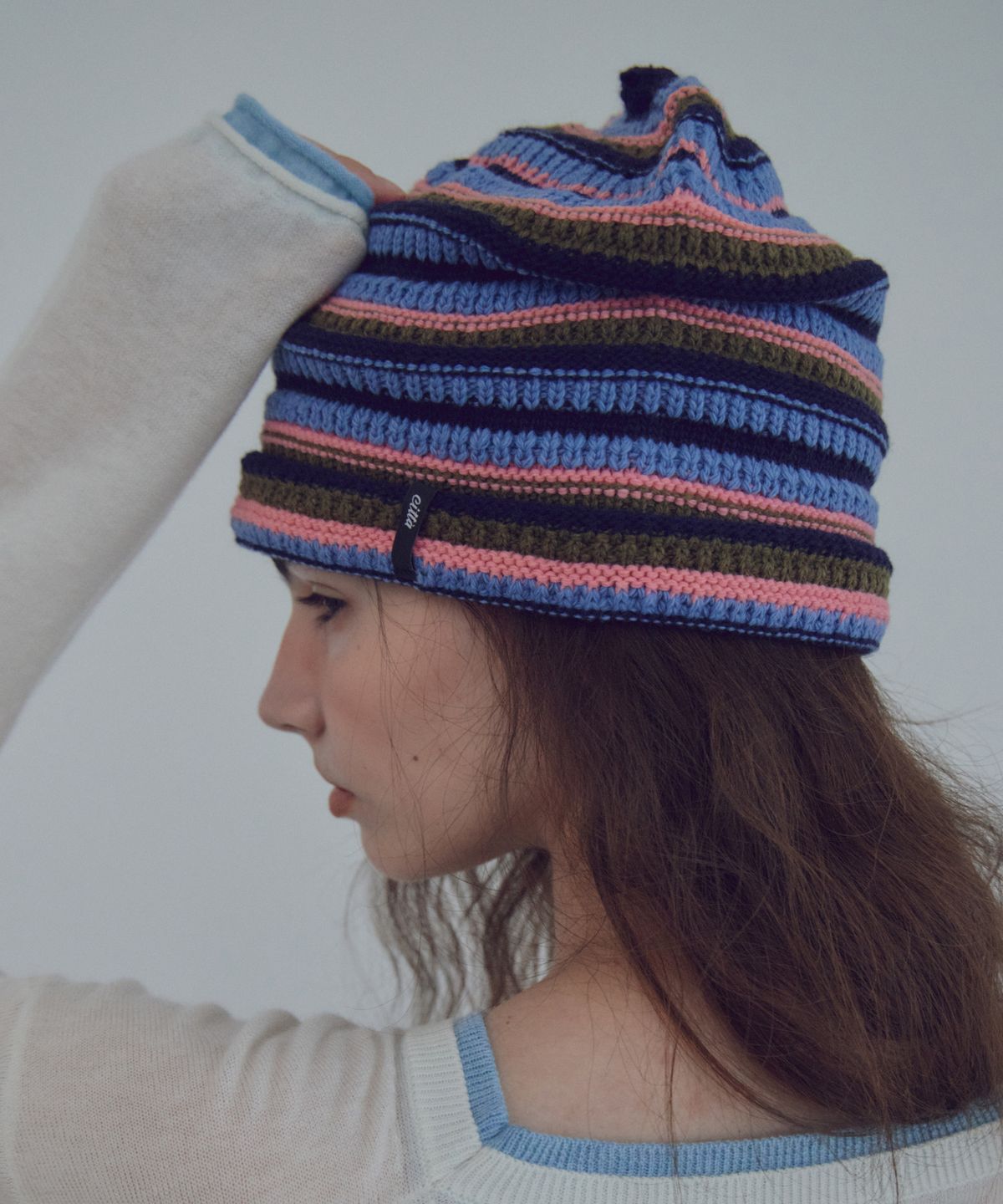 씨타(CITTA) Multi-Stripe Knit Beanie_CTA960(Blue)
