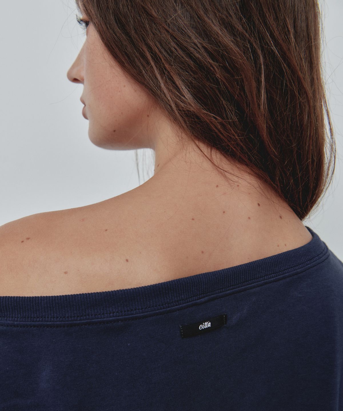 씨타(CITTA) Off-Shoulder Drawstring Mini Dress_CTOP721(Navy)