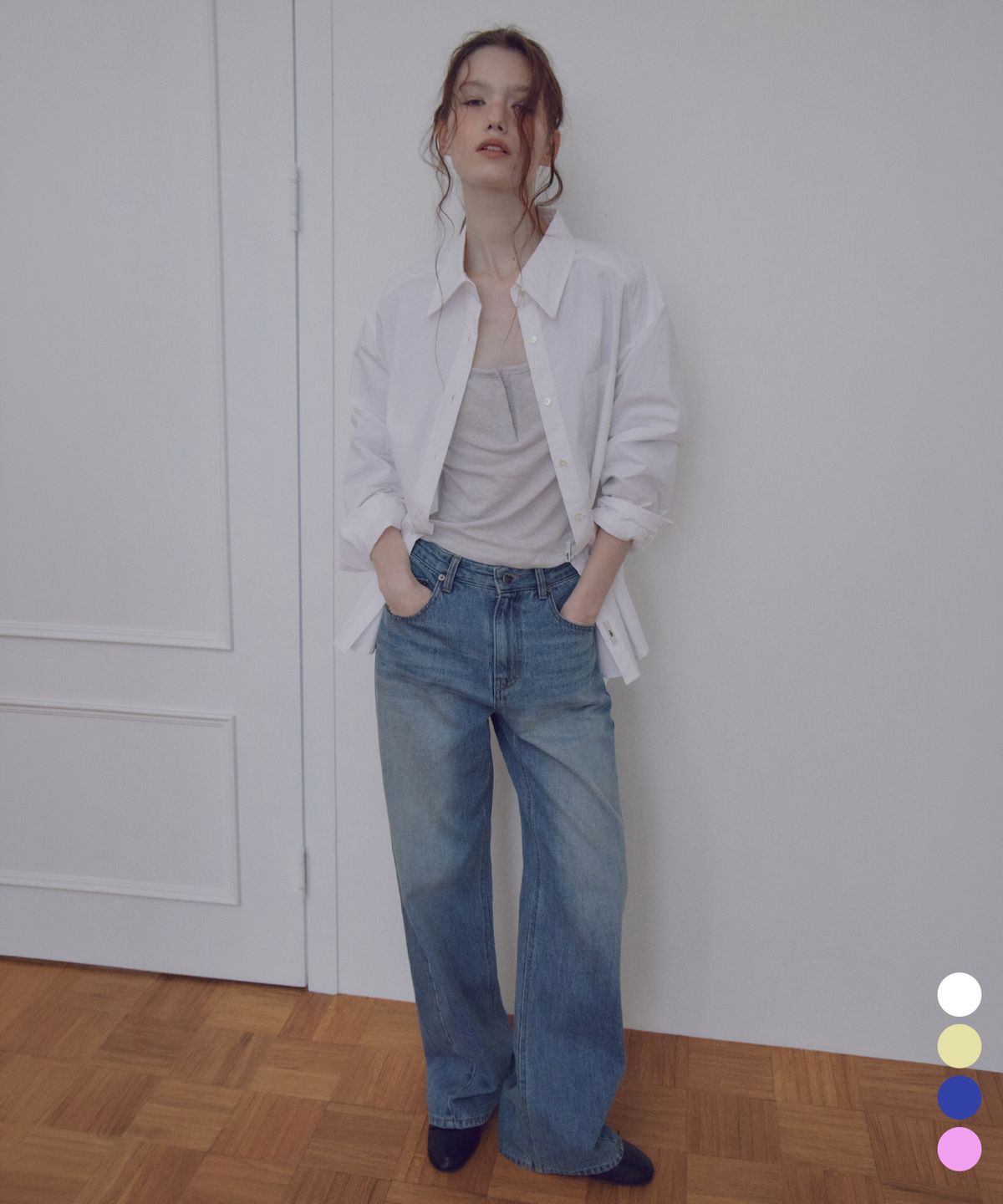 씨타(CITTA) Layer Shoulder Oversized Shirt_CTT3035(4color)
