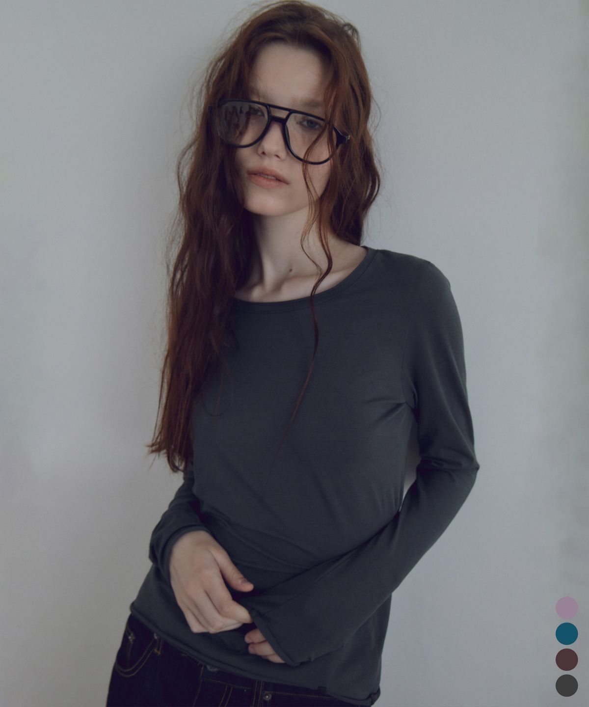 씨타(CITTA) Rolling Boat-Neck Long Sleeve T-Shirt_CTT3048(4color)