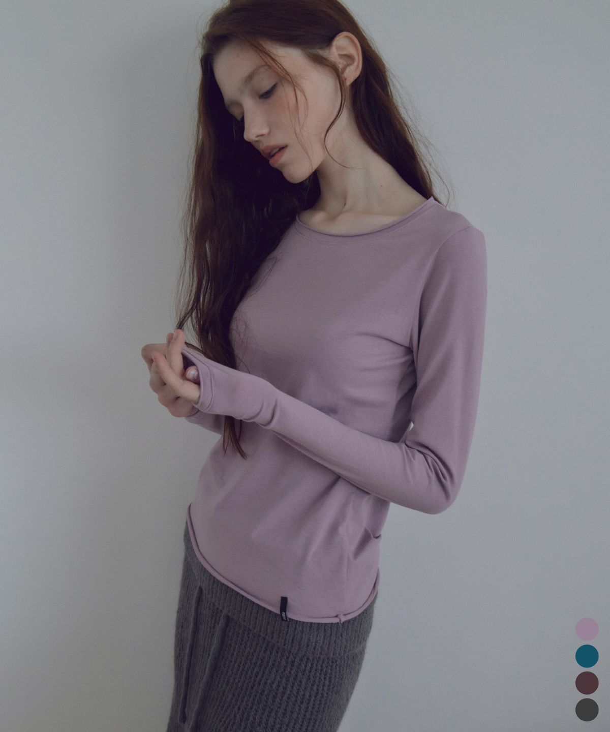 씨타(CITTA) Rolling Boat-Neck Long Sleeve T-Shirt_CTT3048(4color)