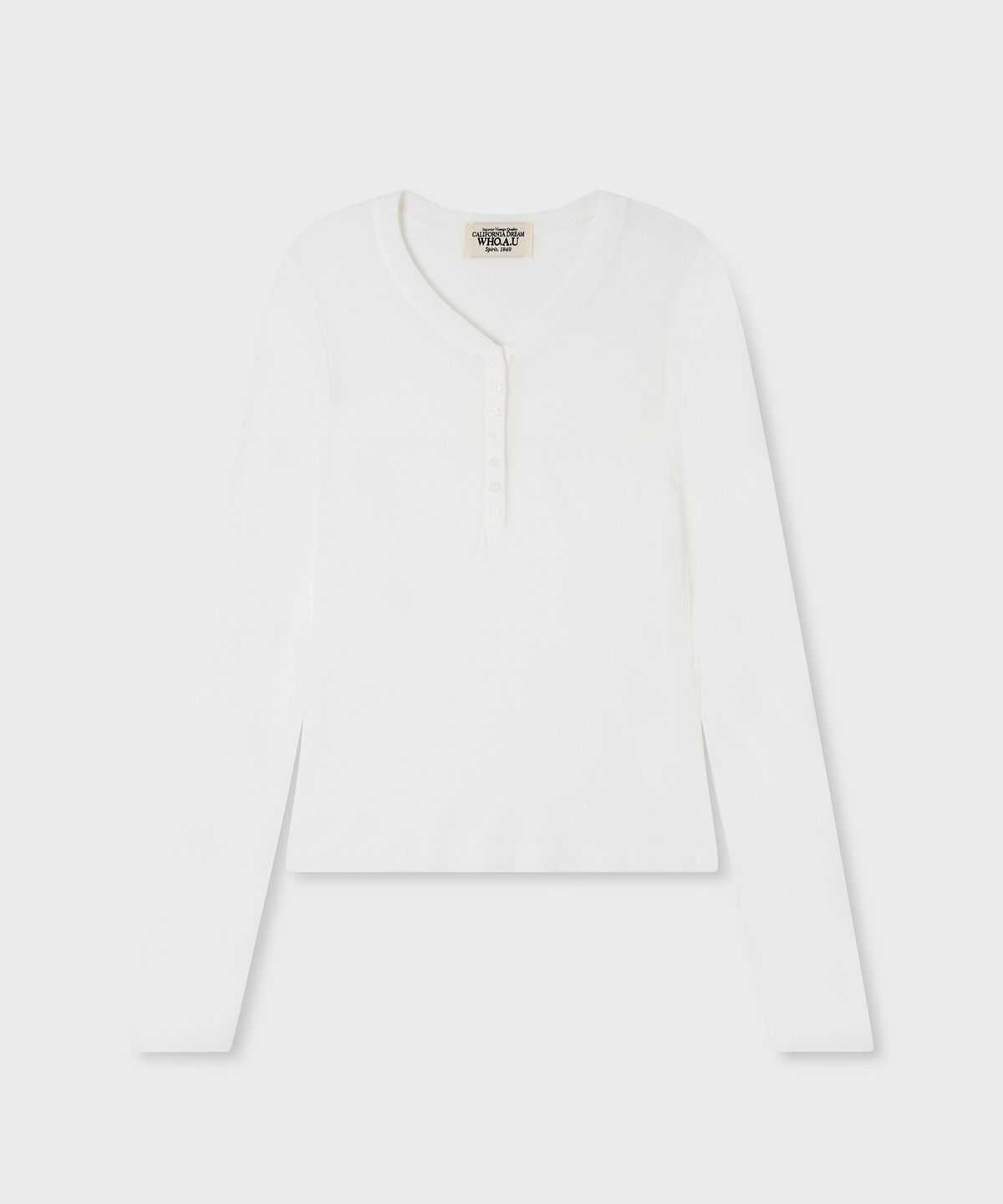 후아유(WHO.A.U) Henryneck Long Sleeve T-shirt(F) / WHLAG4995F
