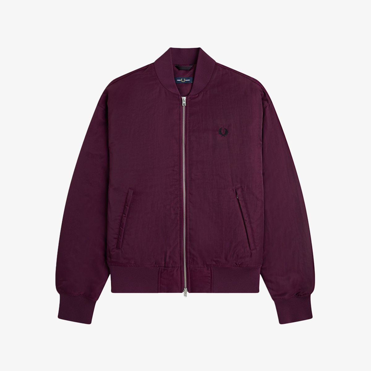 프레드페리(FRED PERRY) [Sport] 퀼티드 테니스 보머 재킷 - 플럼 AFPM2G33318-37C
