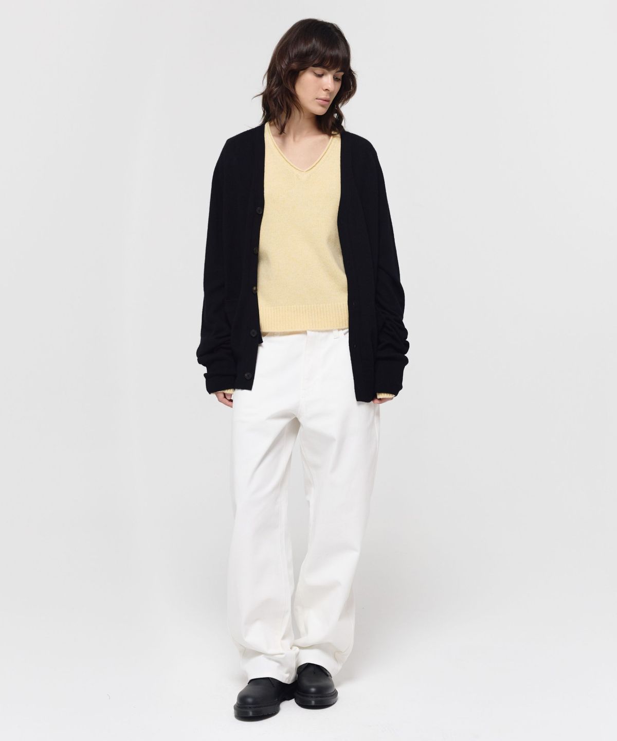 지비에이치 어패럴(GBH APPAREL) MERINO WOOL LOOSE CARDIGAN / BLACK