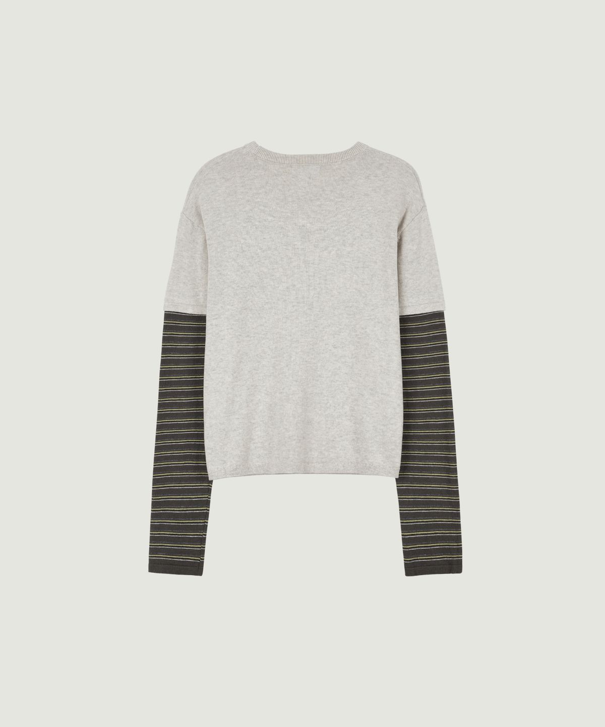 그로브(GROVE) LUCIE STRIPE LAYERED KNIT (OATMEAL)