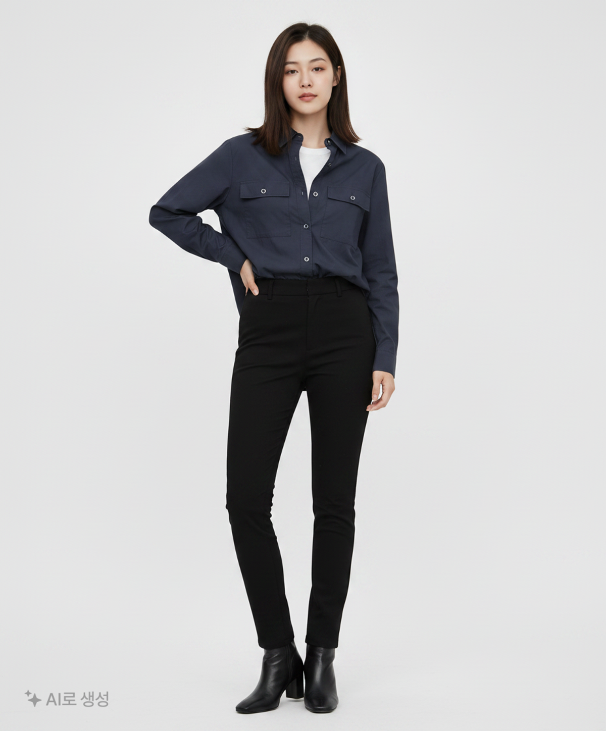 미쏘(MIXXO) 아웃포켓 루즈핏 셔츠 MIWYWCT12B S
