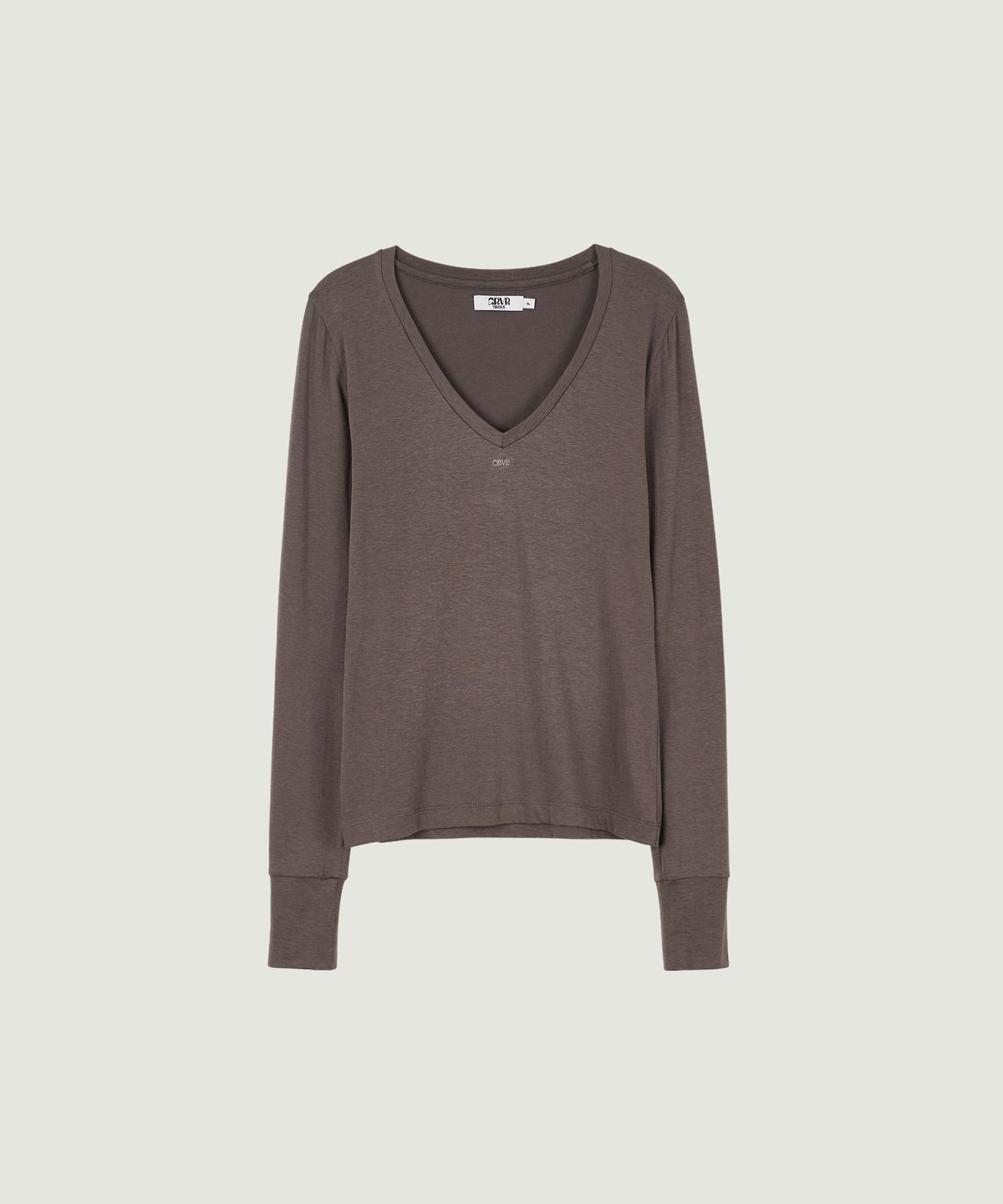 그로브(GROVE) ROSY V-NECK SLEEVE (BROWN)
