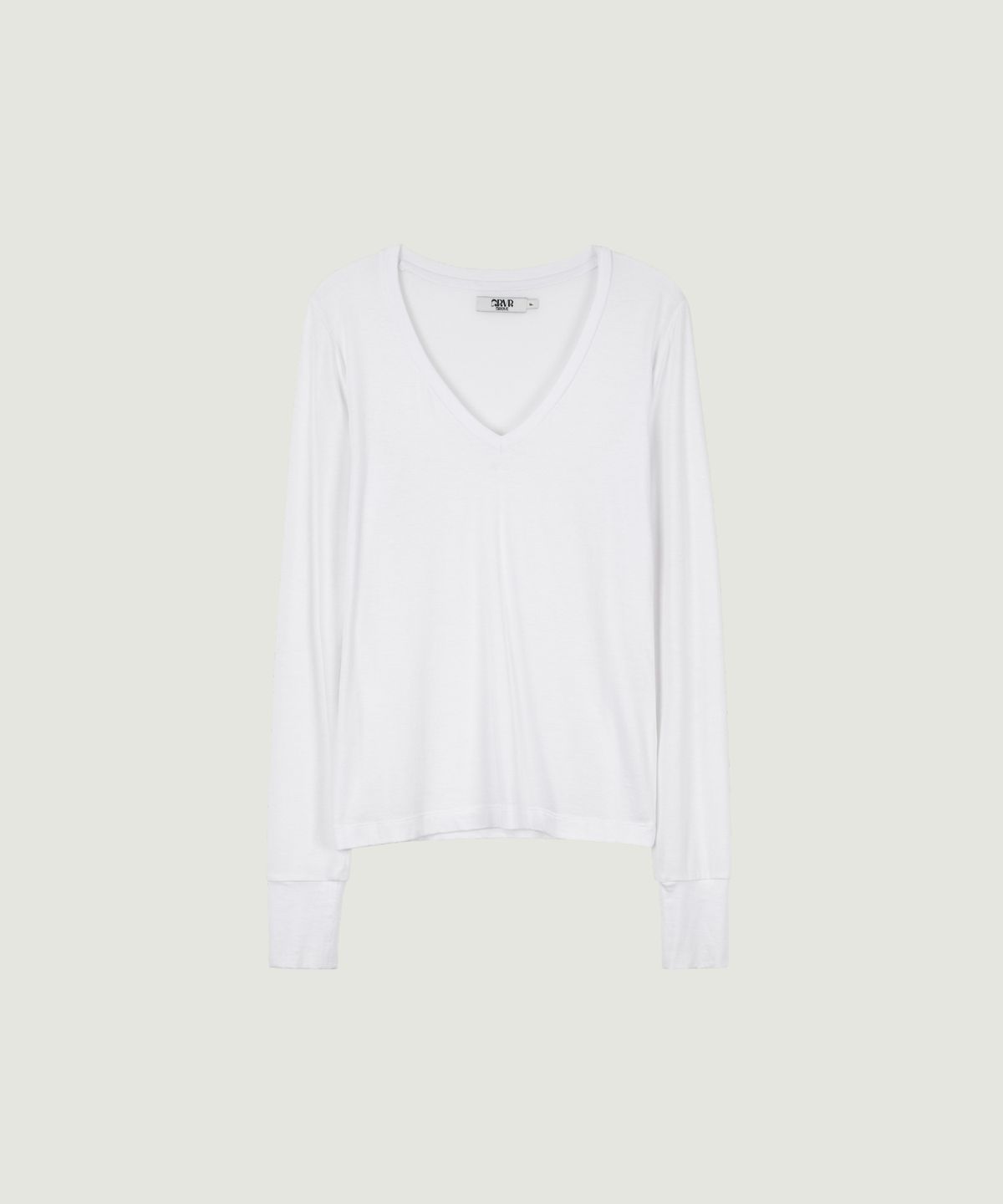 그로브(GROVE) ROSY V-NECK SLEEVE (WHITE)