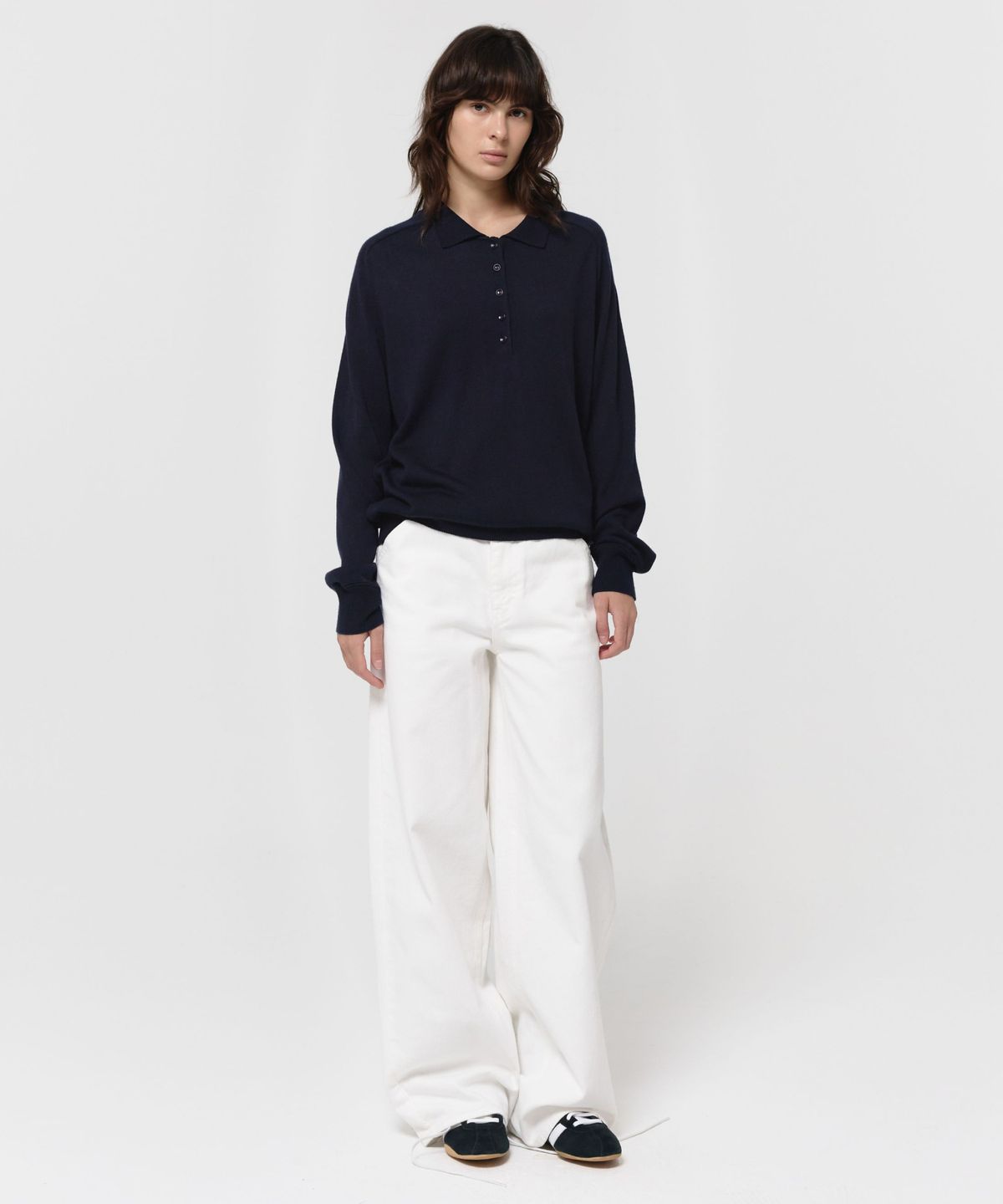 지비에이치 어패럴(GBH APPAREL) WOOL SILK POLO KNIT / NAVY