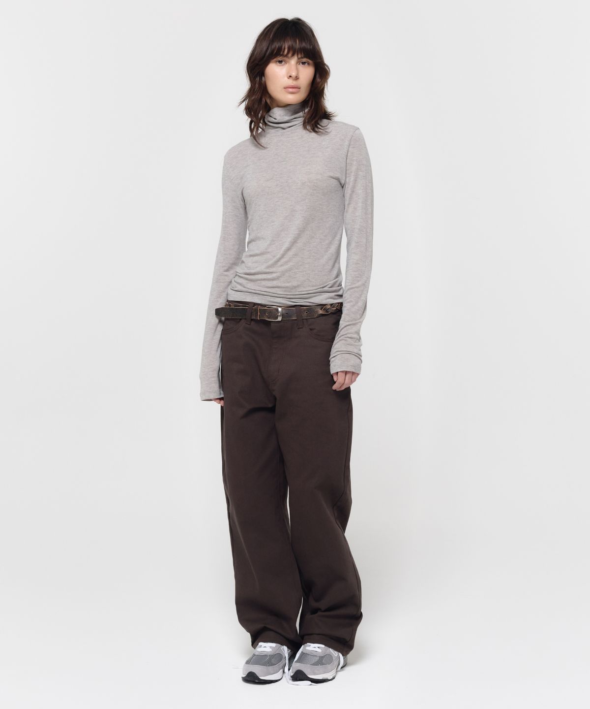 지비에이치 어패럴(GBH APPAREL) TURTLE NECK SLIM TOP / GREY