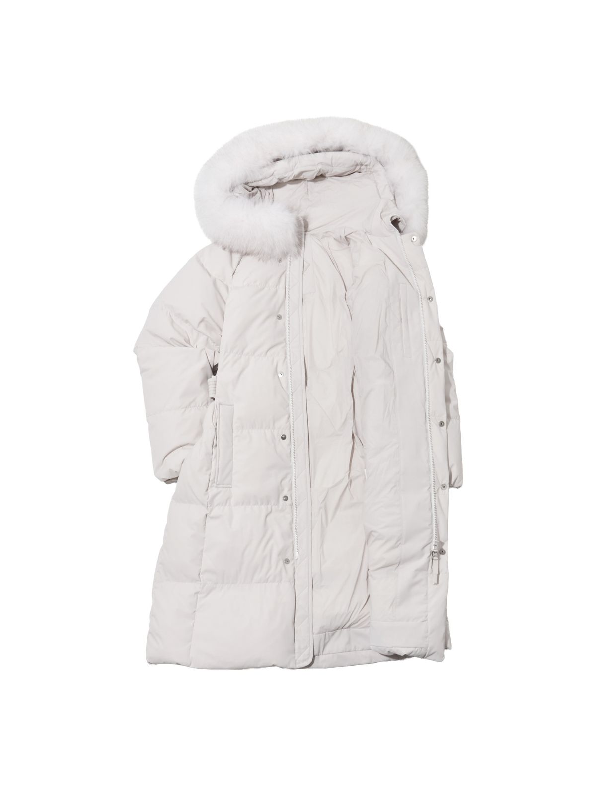 아이더(EIDER) MONGLIT FOX (몽글릿 폭스) 여성 롱 구스 다운 자켓_OATMEAL