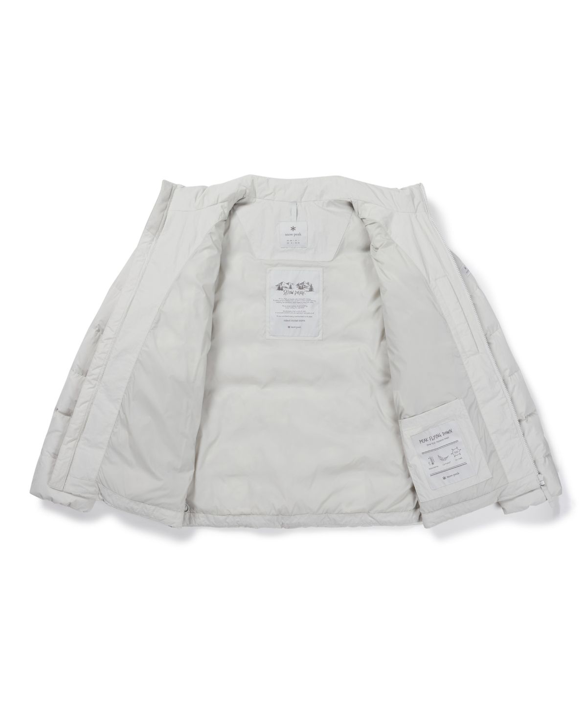 스노우피크 어패럴(SNOWPEAK APPAREL) 경량 타슬란 스탠드넥 경량 다운 자켓 (S26WMLDJ40) Stone Gray