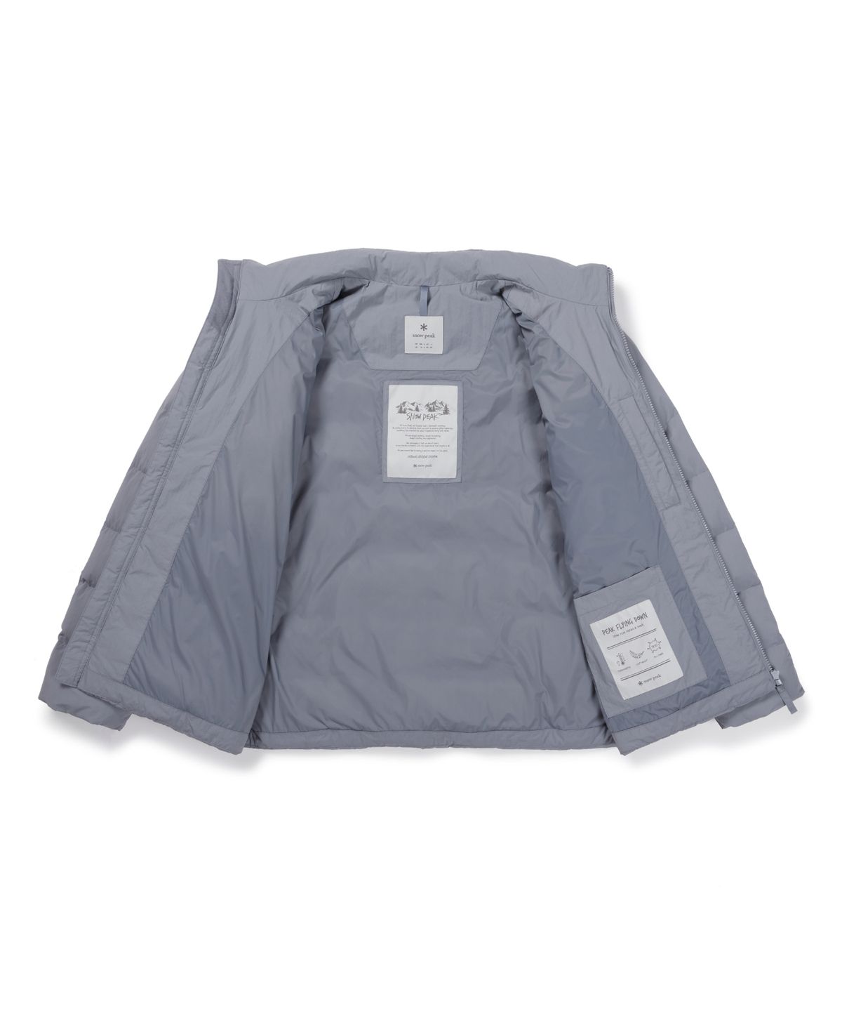 스노우피크 어패럴(SNOWPEAK APPAREL) 경량 타슬란 스탠드넥 경량 다운 자켓 (S26WMLDJ40) Gray