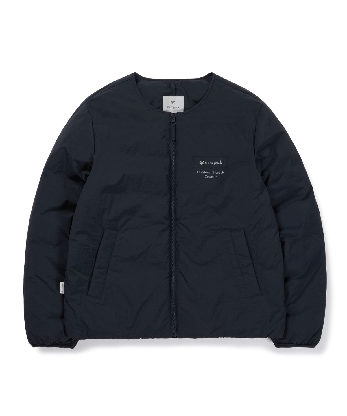 스노우피크 어패럴(SNOWPEAK APPAREL) 랜드 우븐 패치 경량 다운 자켓 (S26WMGDJ62) Dark Navy