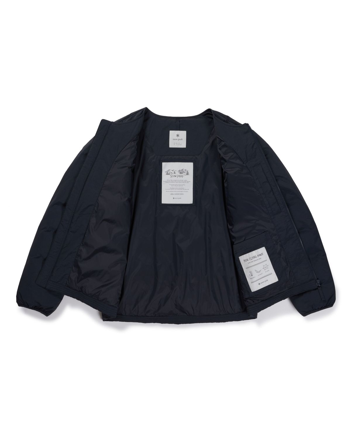 스노우피크 어패럴(SNOWPEAK APPAREL) 랜드 우븐 패치 경량 다운 자켓 (S26WMGDJ62) Dark Navy