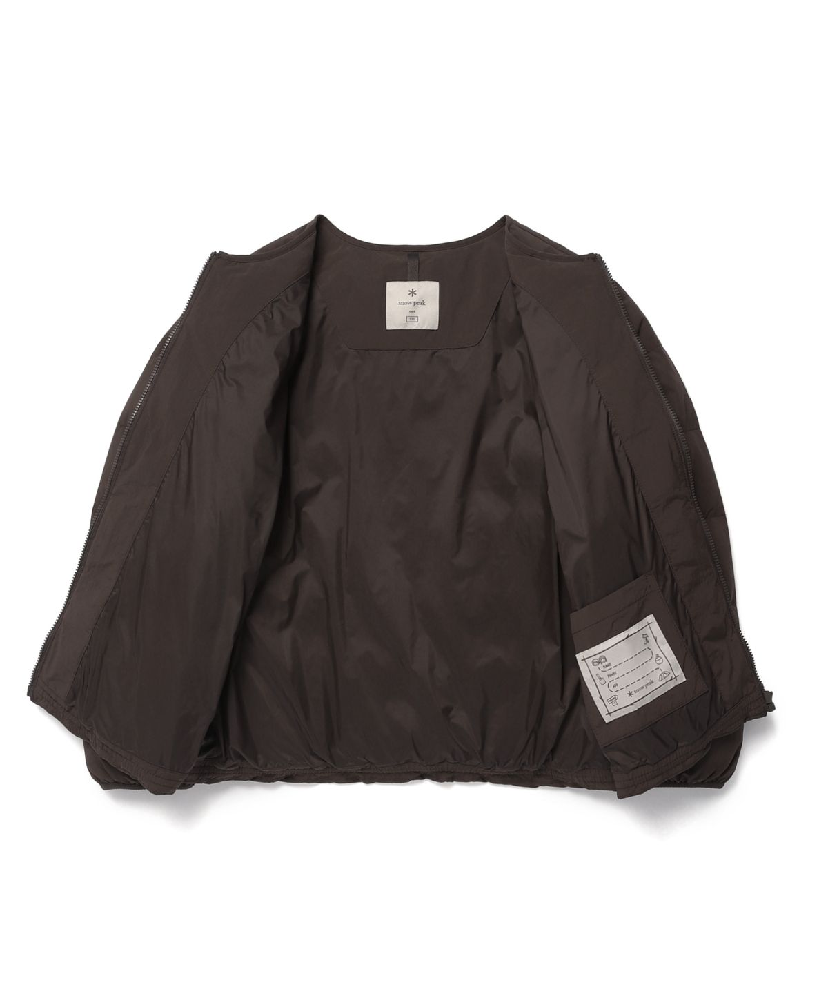 스노우피크 어패럴(SNOWPEAK APPAREL) 키즈 경량 타슬란 라운드넥 경량 다운 자켓 (S26WKLDJ82) Choco Brown