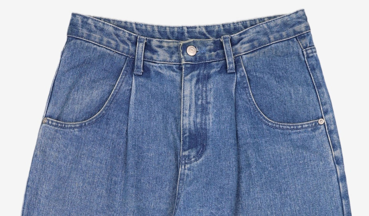 노매뉴얼(NOMANUAL) ONE TUCK REVERSED POCKET PANTS - BLUE M