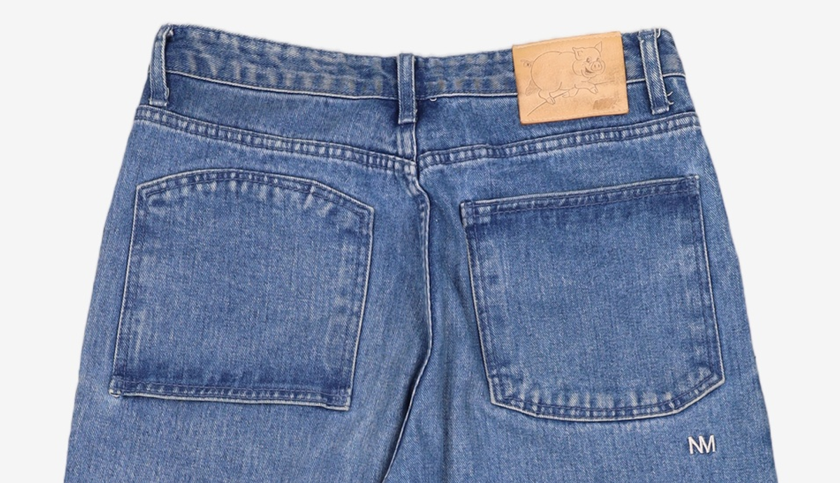노매뉴얼(NOMANUAL) ONE TUCK REVERSED POCKET PANTS - BLUE M