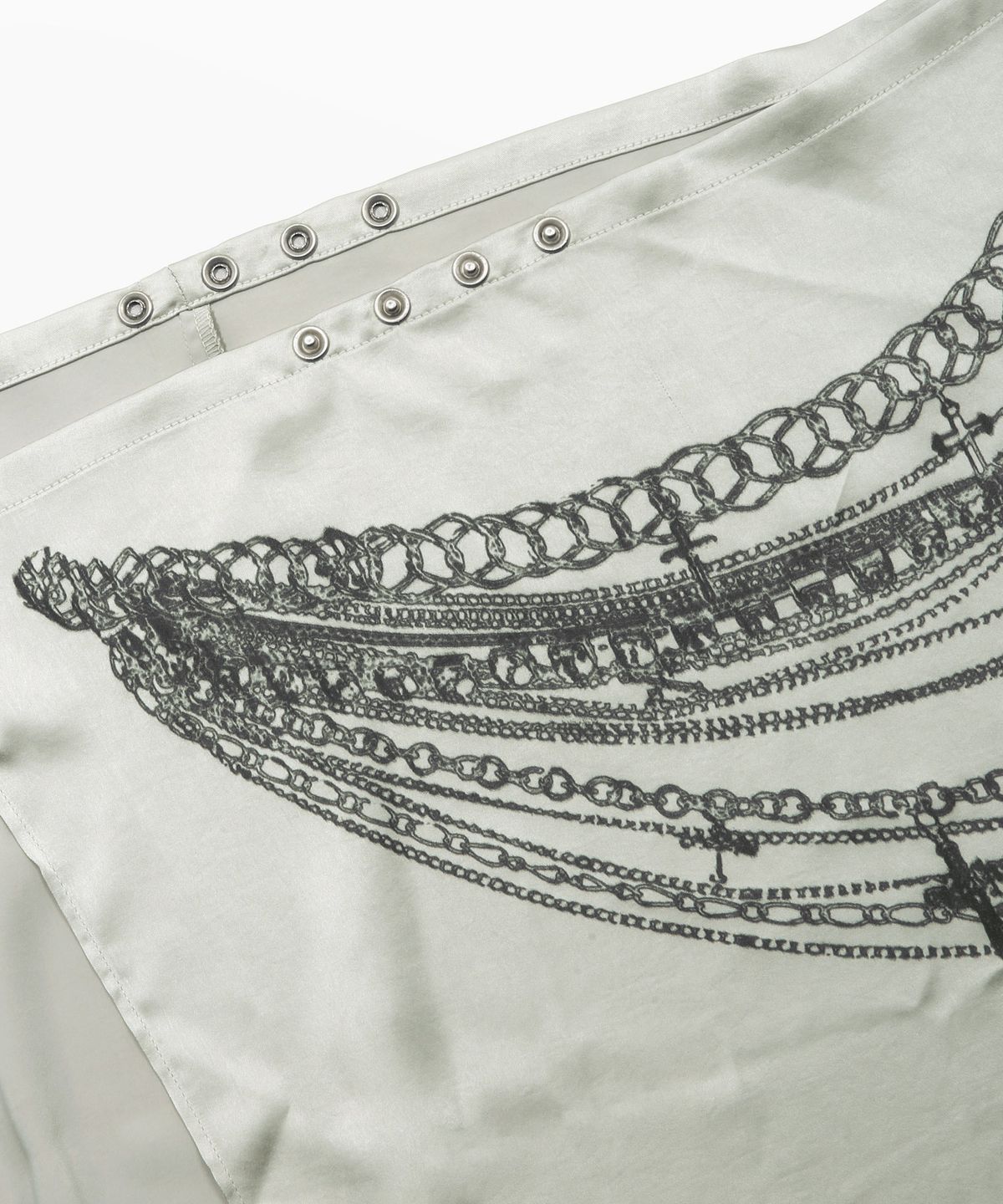 키지코(KIJIKO) ke705. X-RAY wrap skirt Printed Silver