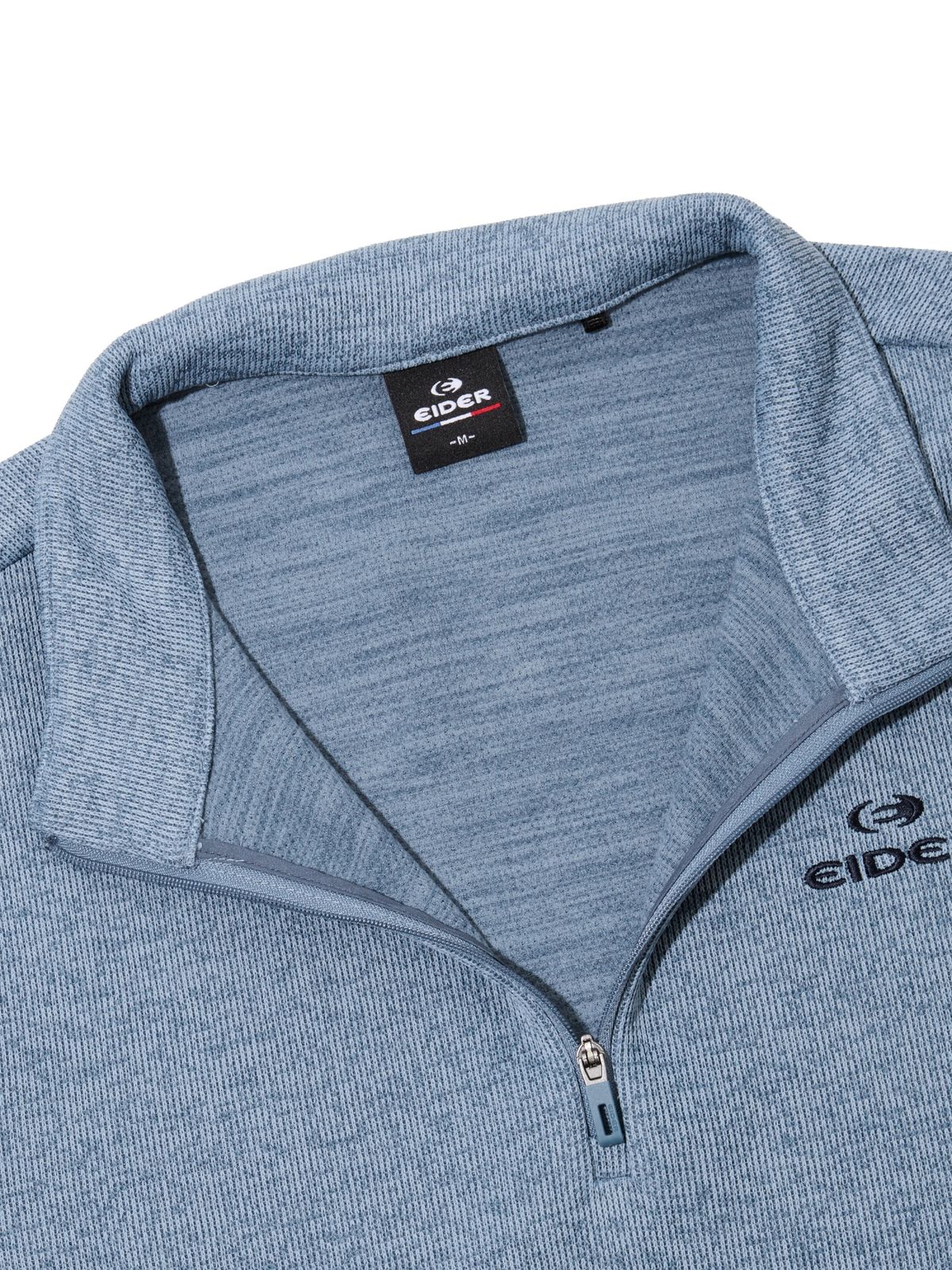 아이더(EIDER) POP 남성 니트라이크 짚업 티셔츠_Grayish BLUE