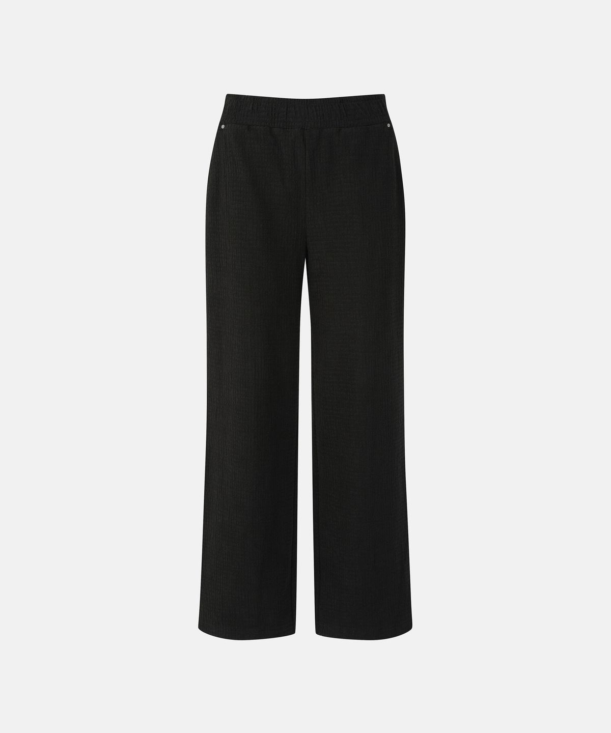 데상트(DESCENTE) 여성 스트레치 트위드 와이드핏 트레이닝 팬츠 블랙 SR322PFP82