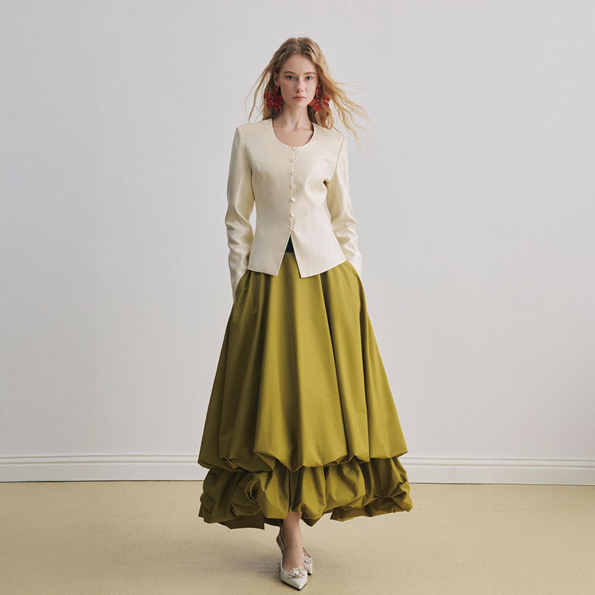 와이와이아이엠(YYIAM) YY_Double-layer flower skirt