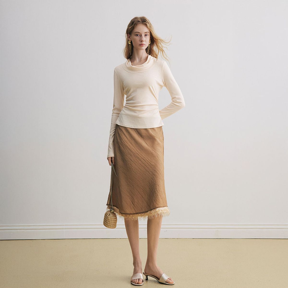 와이와이아이엠(YYIAM) YY_Curtain layered skirt