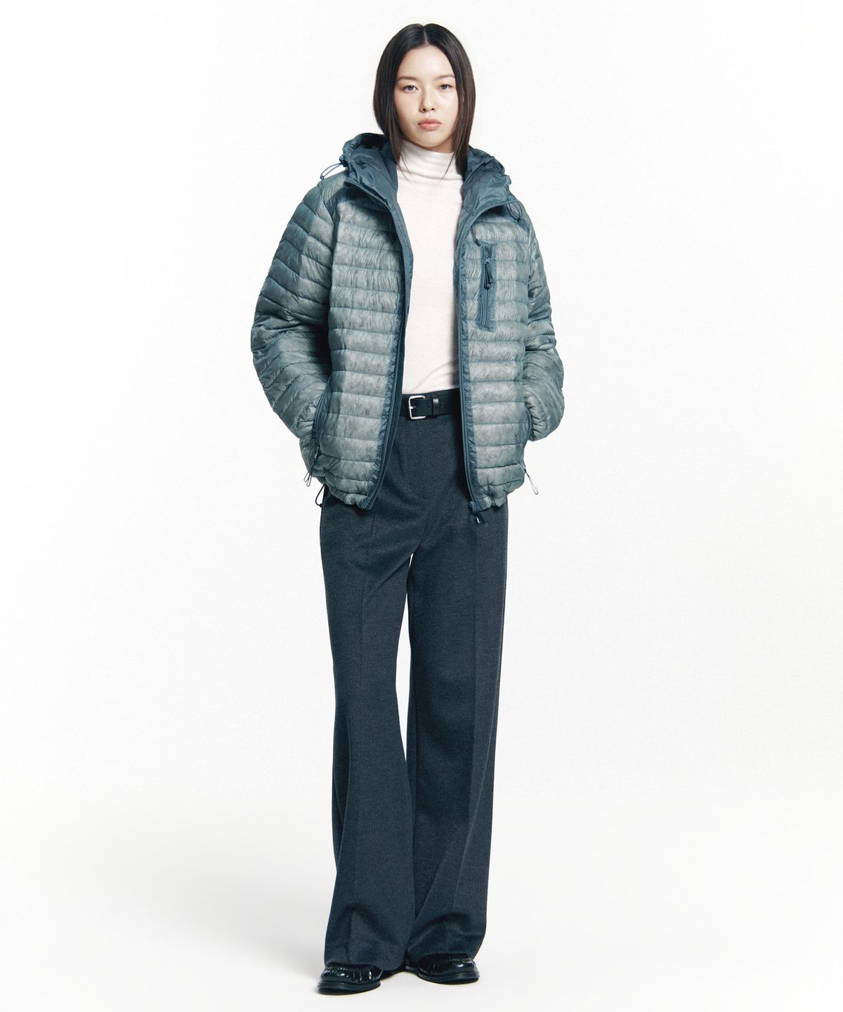 헤지스(HAZZYS) [고준희PICK][HIS] 틸 블루 경량 구스 다운