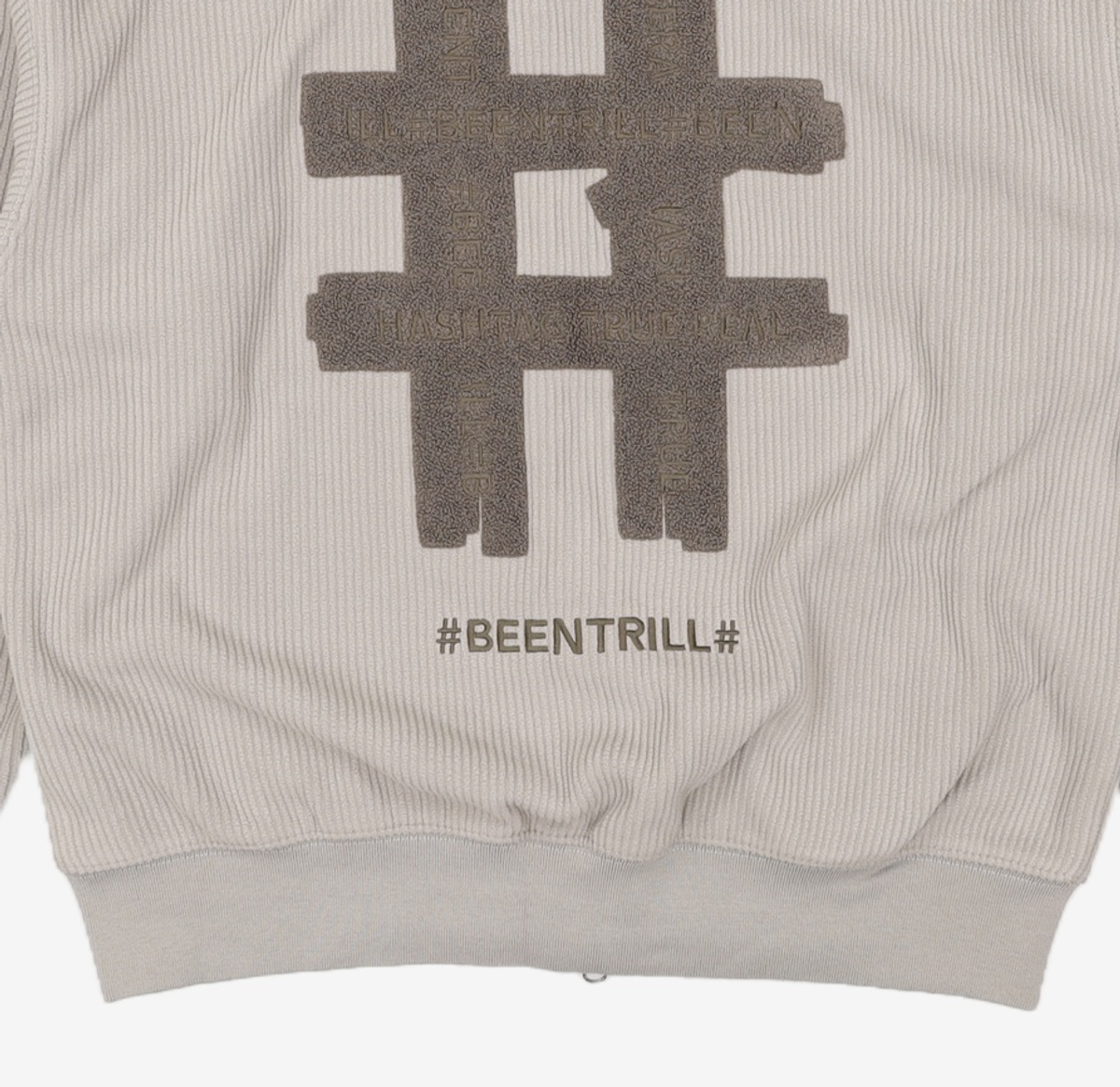 빈트릴(BEENTRILL) 코듀로이 플리스 후드 집업(그레이) S
