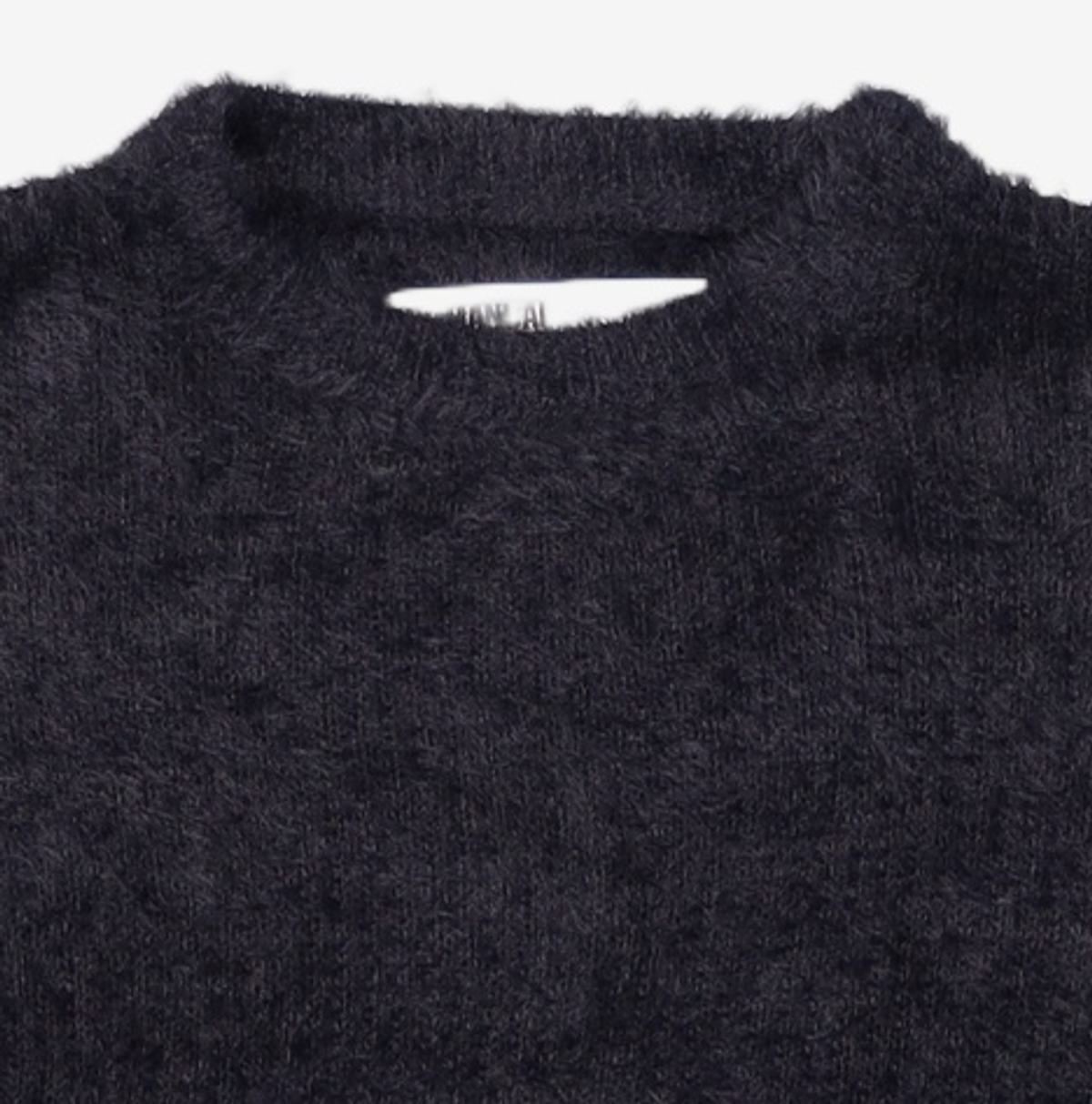 노매뉴얼(NOMANUAL) FUZZ HAIRY KNIT - BLACK S
