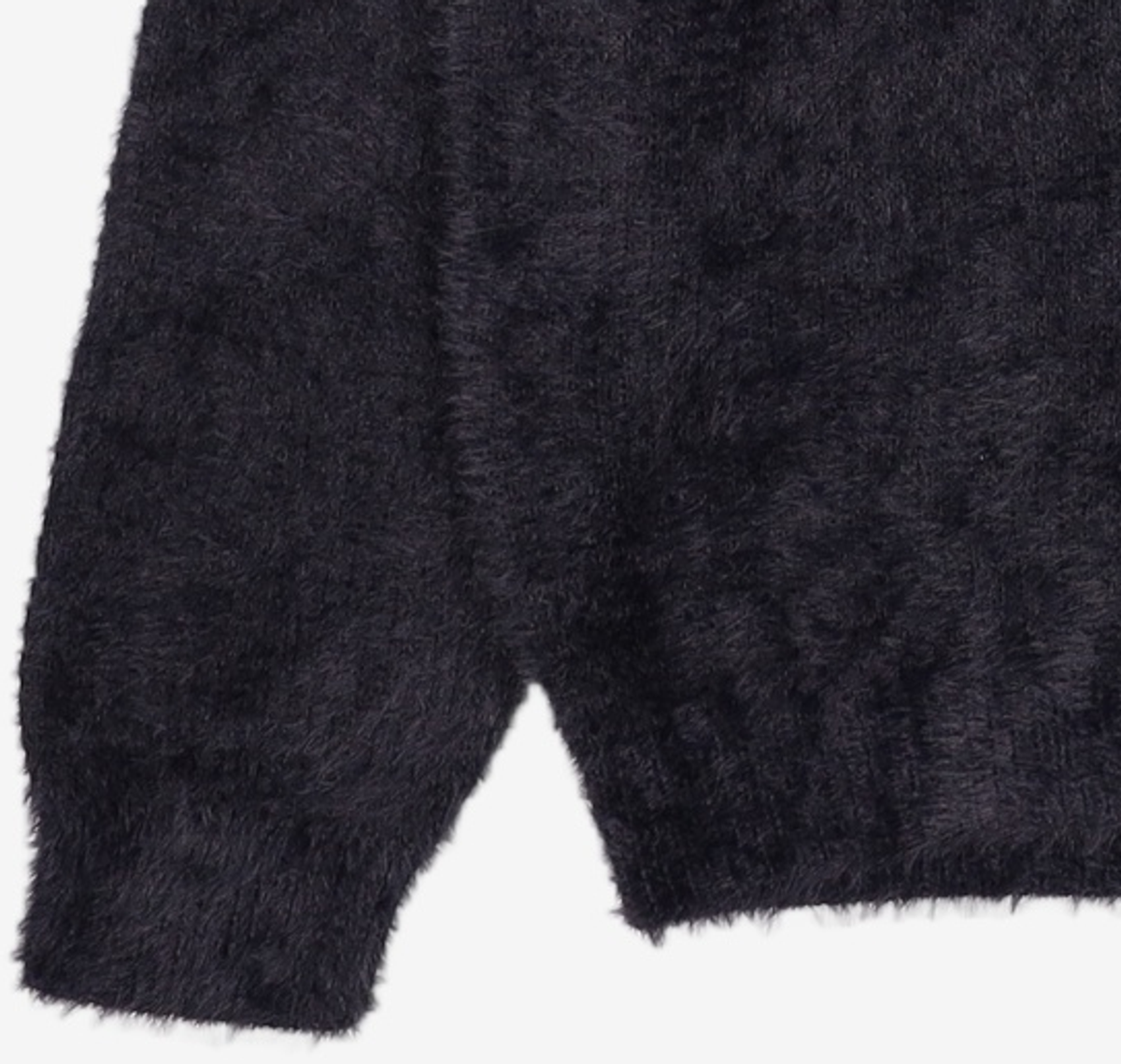 노매뉴얼(NOMANUAL) FUZZ HAIRY KNIT - BLACK S