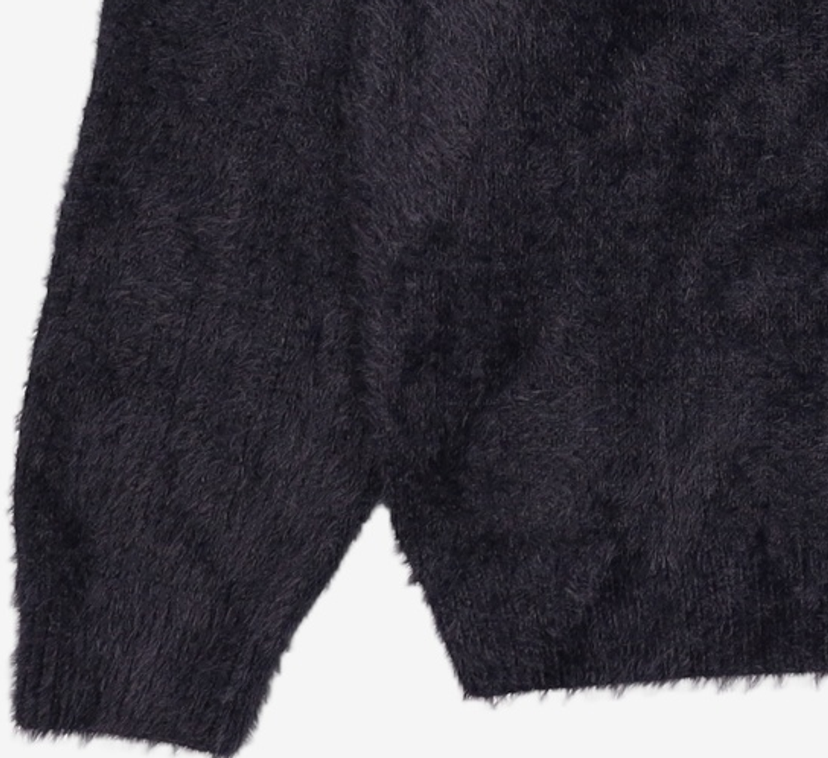 노매뉴얼(NOMANUAL) FUZZ HAIRY KNIT - BLACK S
