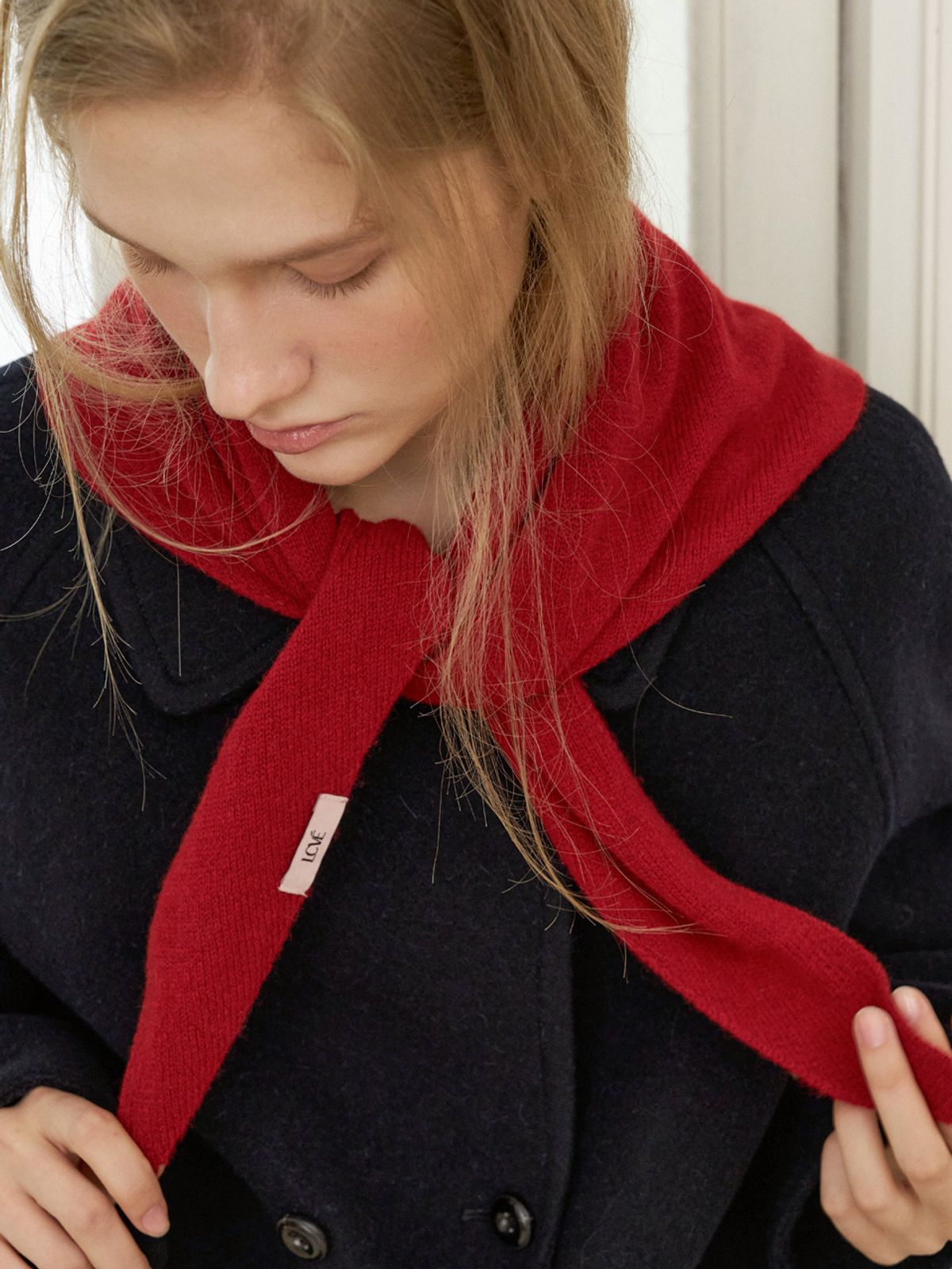엘씨브이(LCVE) [5차] TRIANGLE WOOL MUFFLER_RED