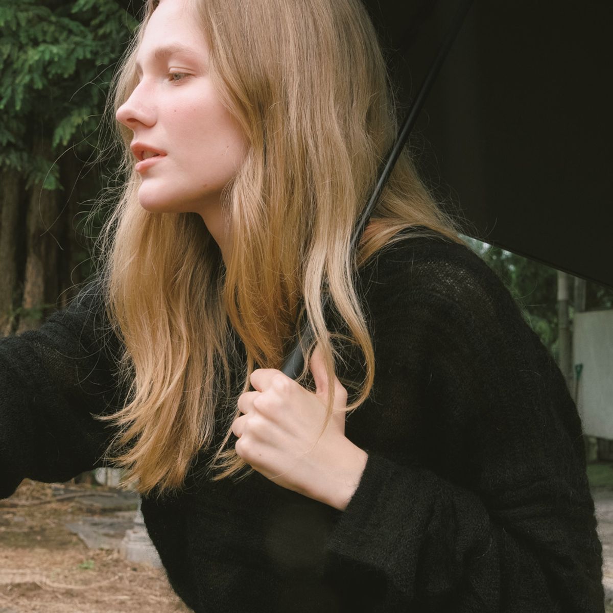 엘씨브이(LCVE) MOHAIR LOOSE FIT KNIT PULLOVER_BLACK