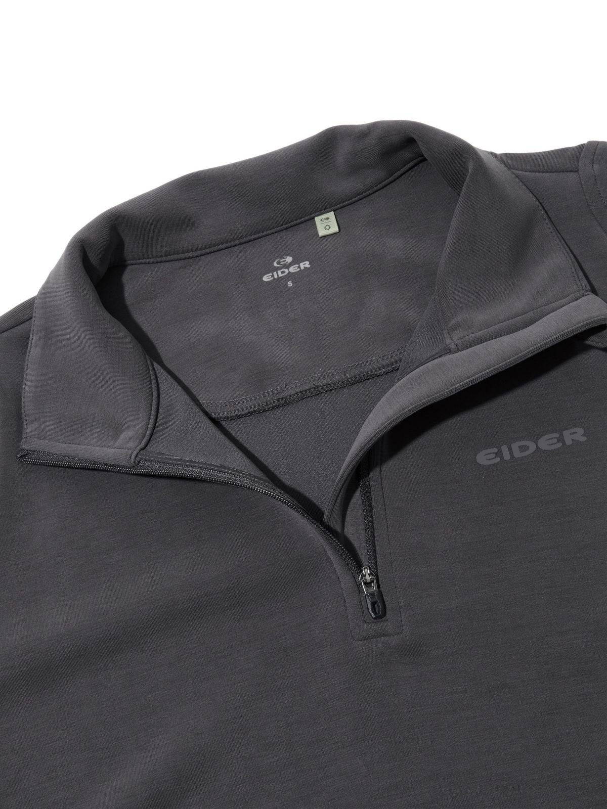 아이더(EIDER) MOMENTUM 여성 소프티 짚업 티셔츠_URBAN CHARCOAL