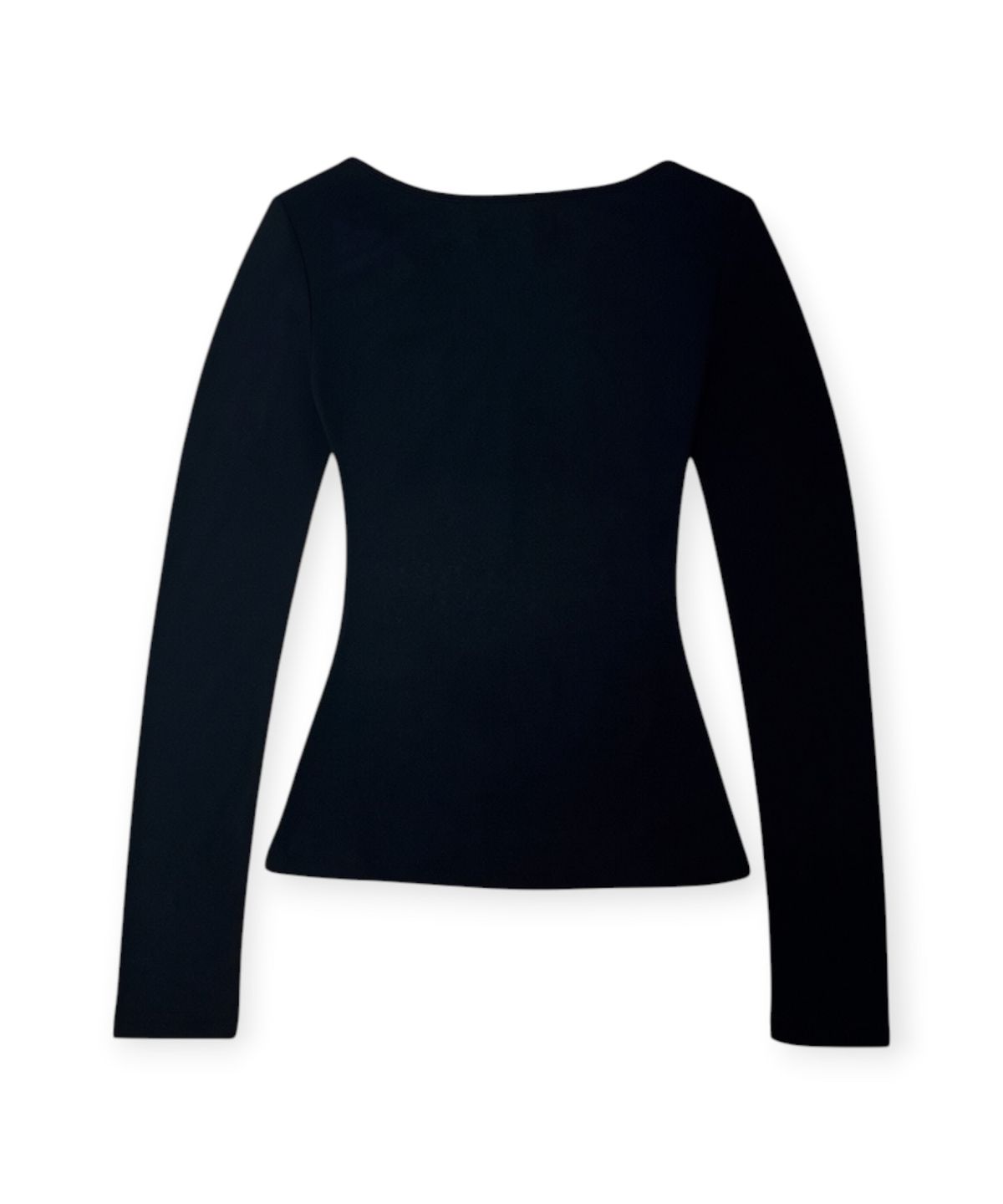 본슬리피(BORN SLIPPY) Crystal Line V Long Sleeve Tee (Black)