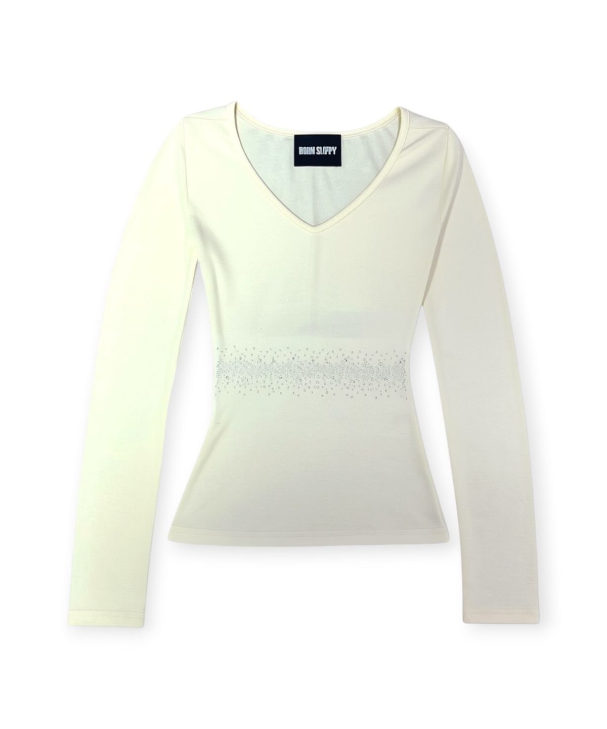 본슬리피(BORN SLIPPY) Crystal Line V Long Sleeve Tee (Yellow)