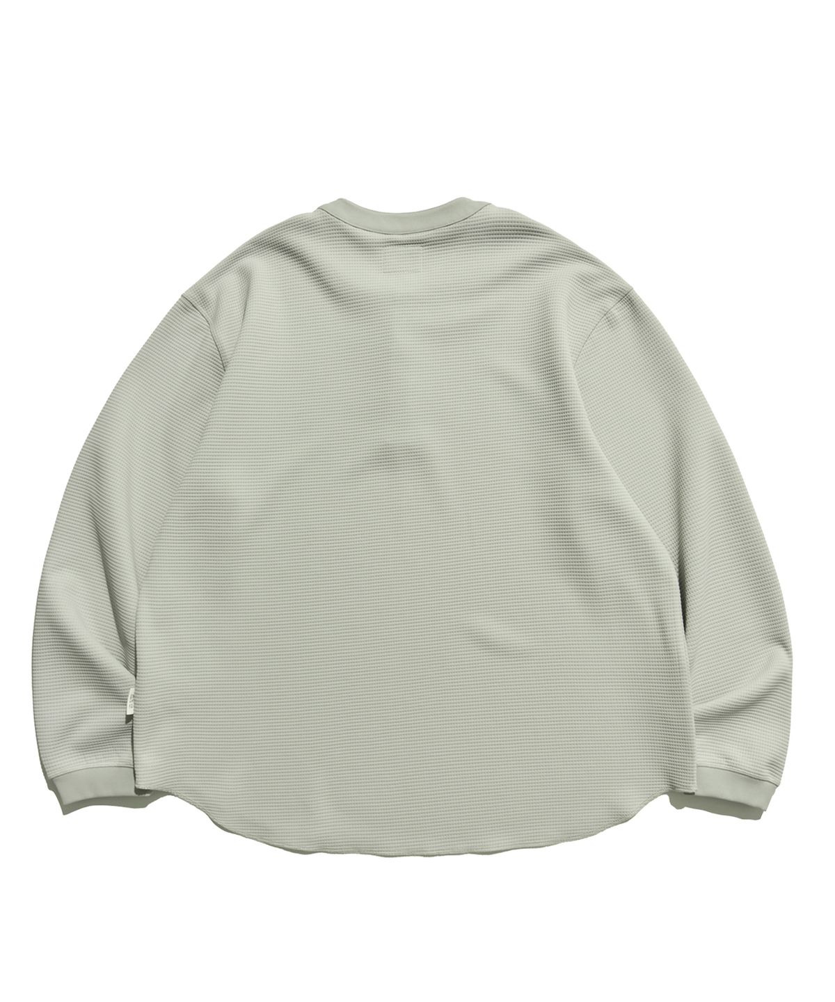 미드업데이트(MIDUPDATE) Heavy Waffle Henley Loose L/S Tee_GR