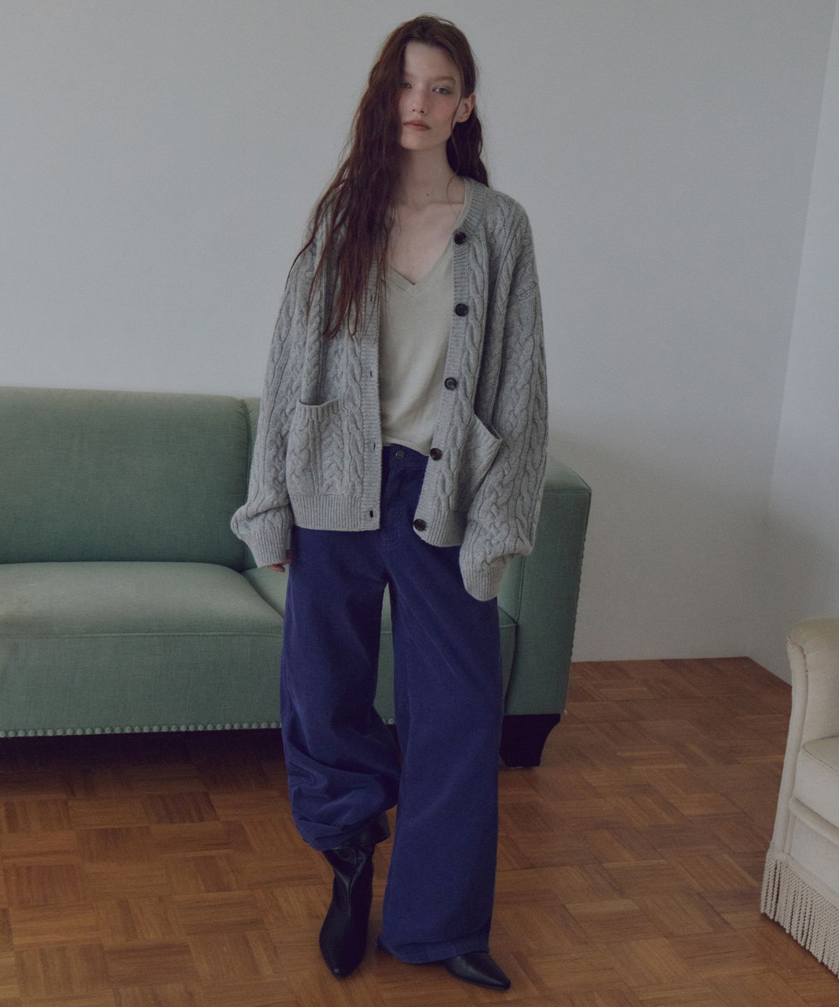 씨타(CITTA) Daily Corduroy Wide Pants_CTB585(Blue)