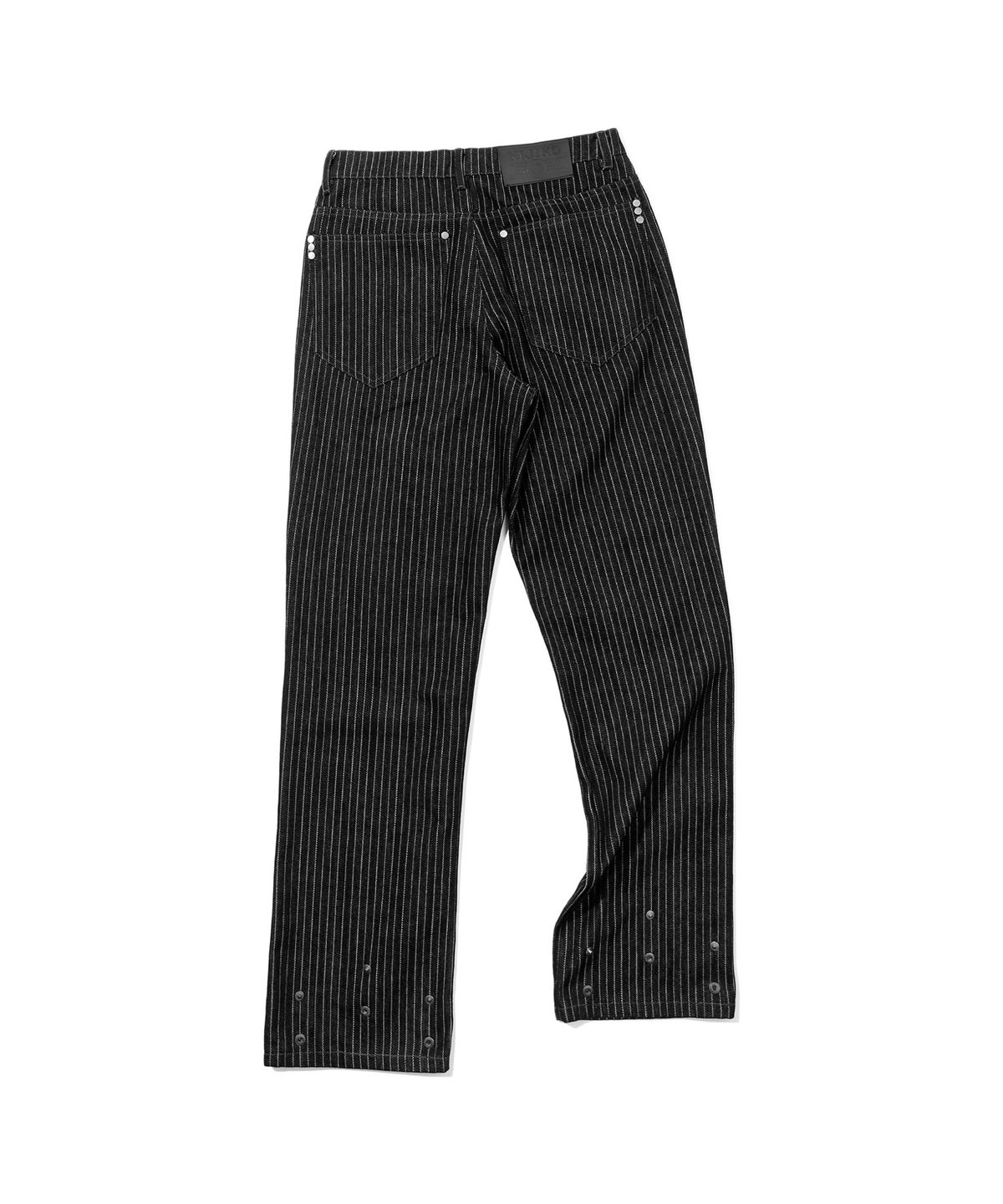 키지코(KIJIKO) ke620. Slim Semi-Low Adjust Denim Pinstripe