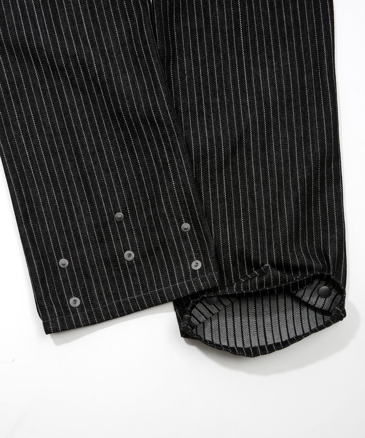 키지코(KIJIKO) ke620. Slim Semi-Low Adjust Denim Pinstripe