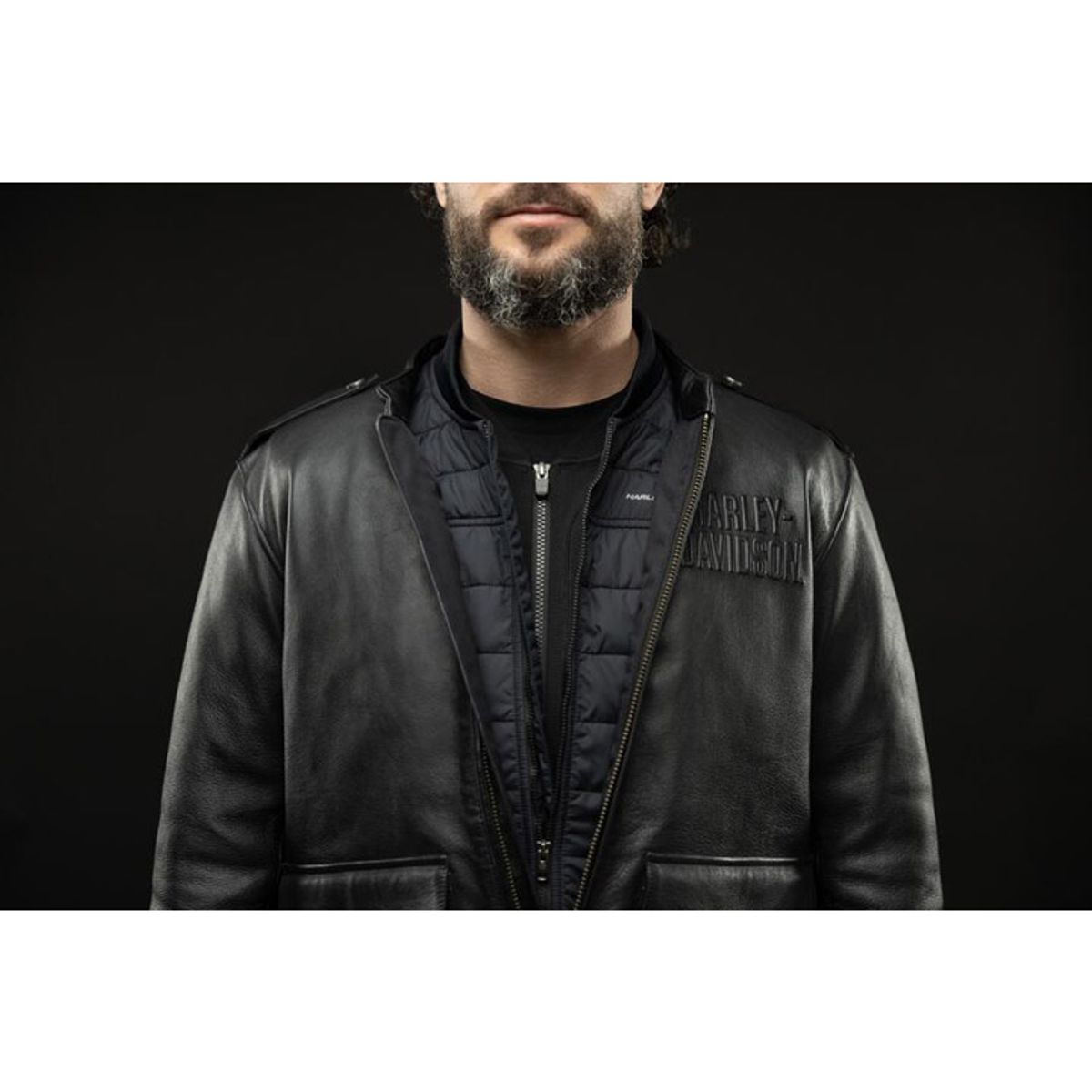 할리데이비슨(HARLEY-DAVIDSON) 남성 H-D 플렉스 레이어링 시스템 가죽재킷 아우터 레이어