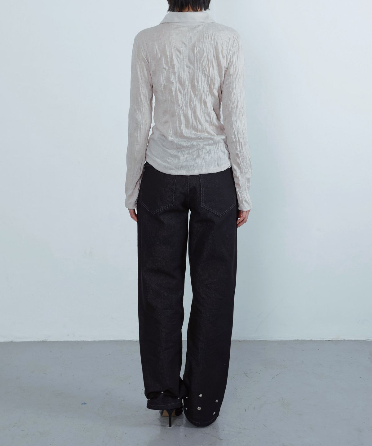 키지코(KIJIKO) ke620. Slim Semi-Low Adjust Denim Black
