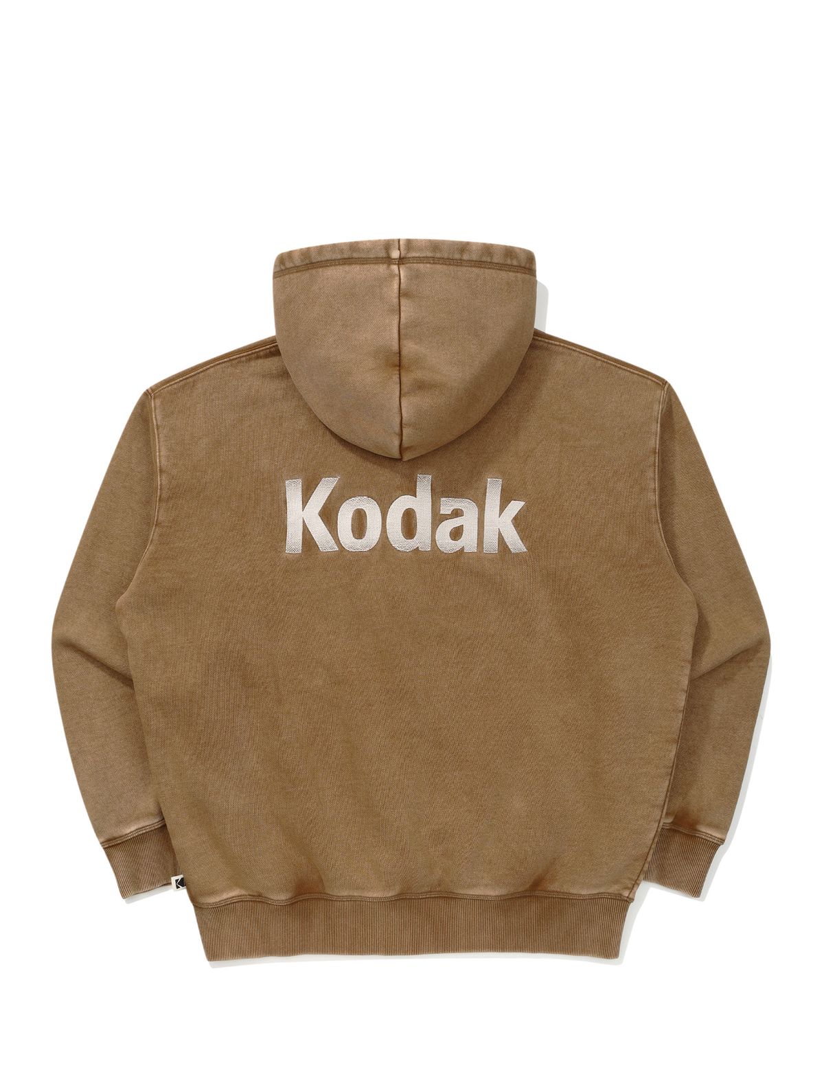 코닥(KODAK) 플래시 스노우 워싱 기모 후드집업 BROWN