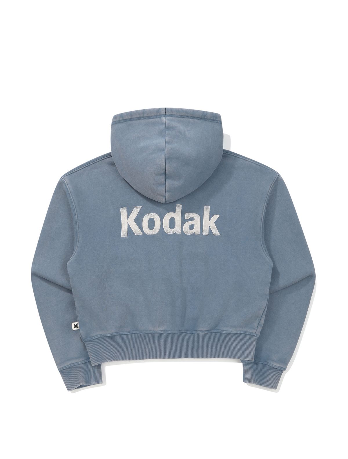 코닥(KODAK) 플래시 스노우 워싱 기모 후드집업 우먼 BLUE