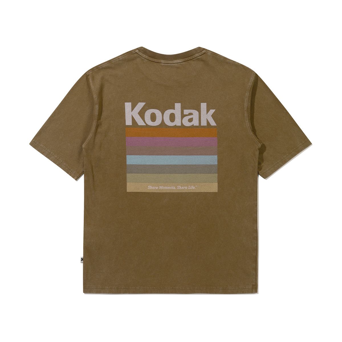 코닥(KODAK) 레인보우 스노우워싱 반팔 티셔츠 BROWN