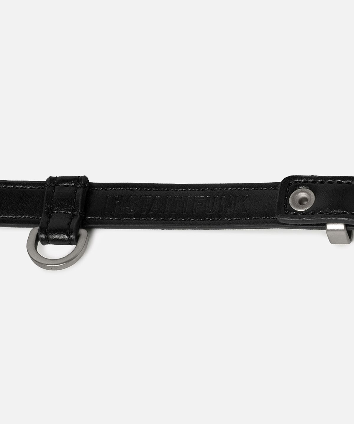 인스턴트펑크(INSTANTFUNK) CHAIN MIX LEATHER BELT - BLACK
